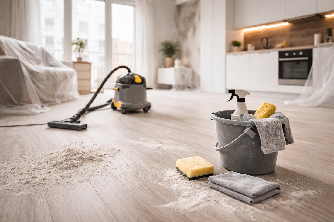 Postatybinių dulkių valymas – kaip išvalyti dulkes po remonto?