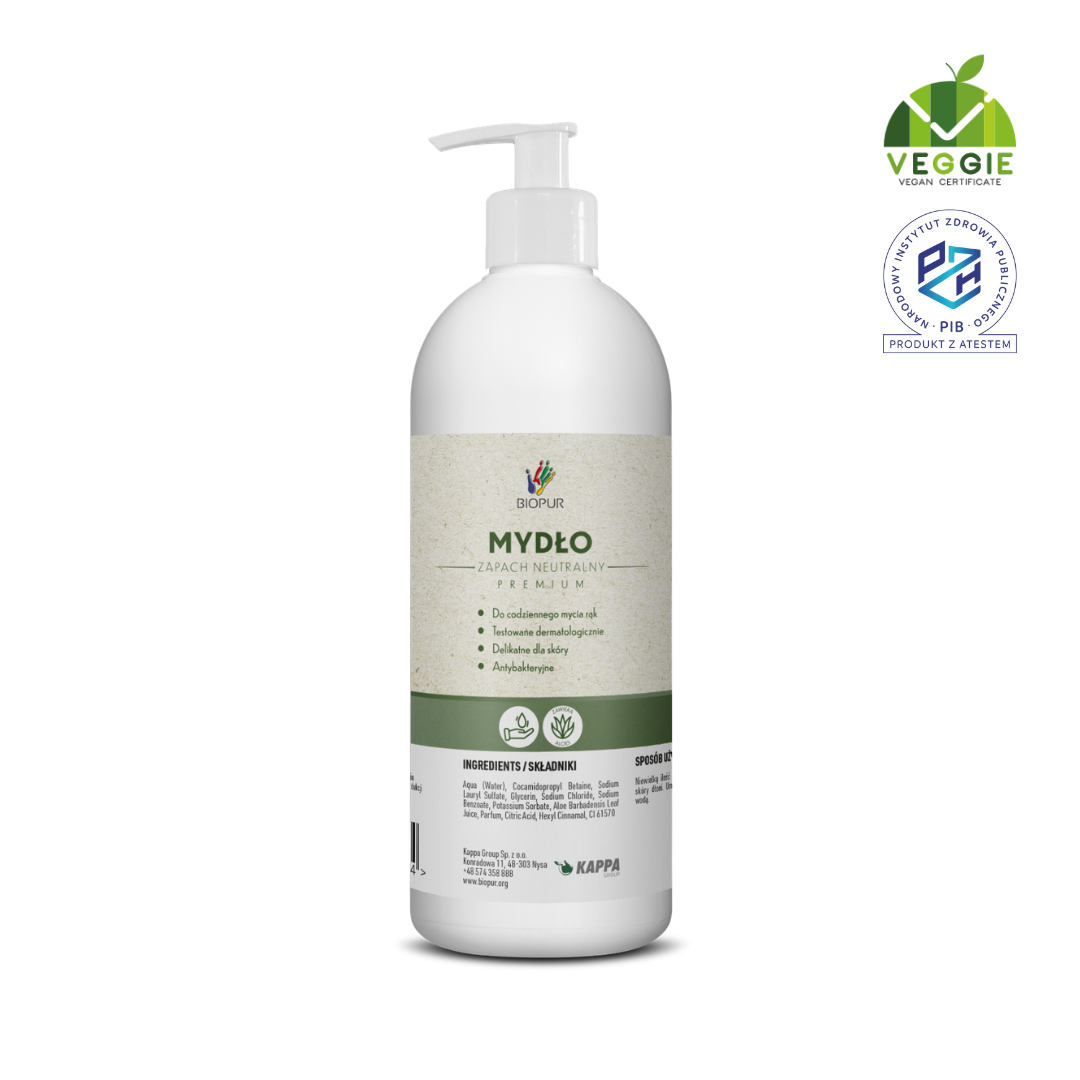 Antibakterinis rankų muilas (bekvapis) 500ml - BIOPUR