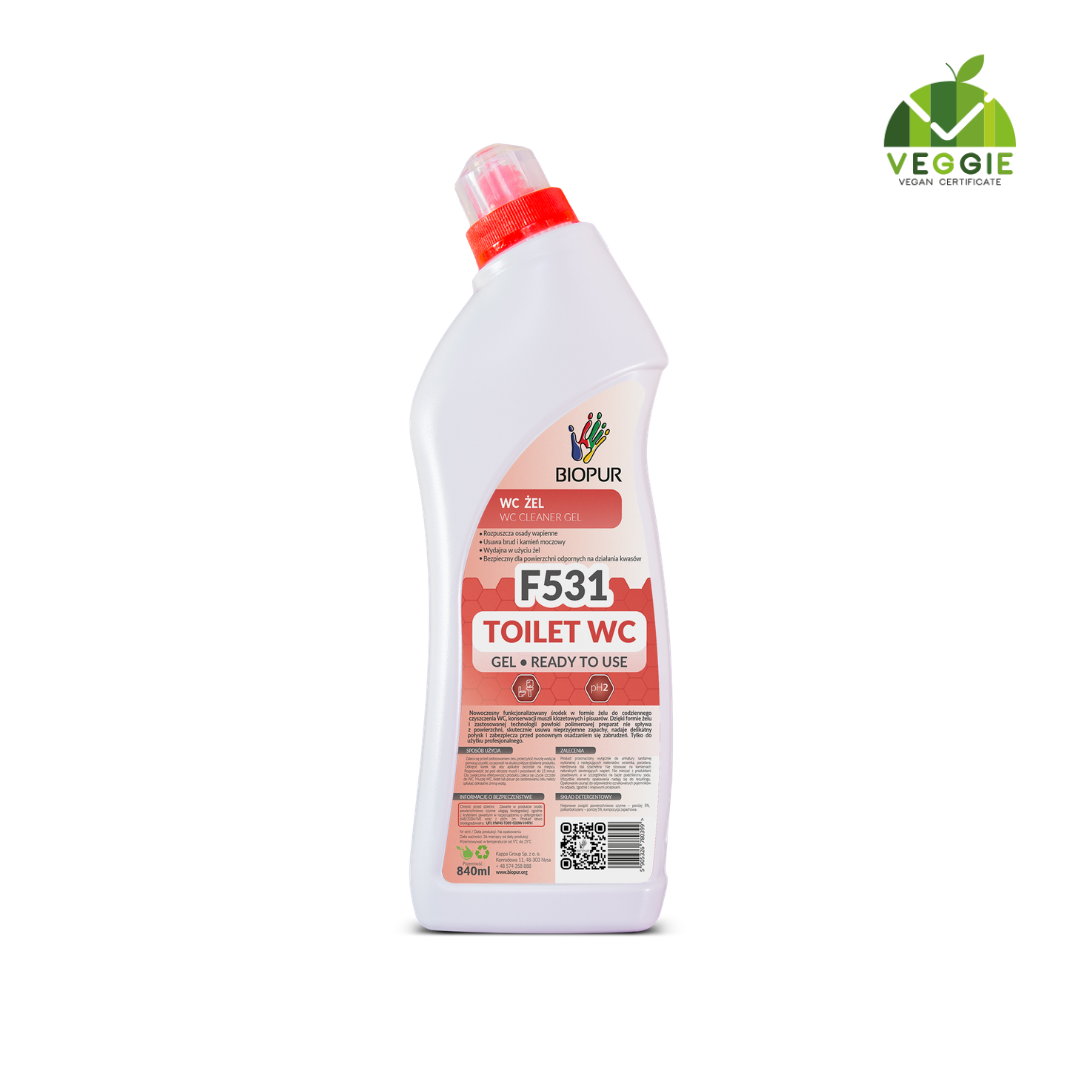 Rūgštinis tualeto valiklis (gelis) 840ml - BIOPUR